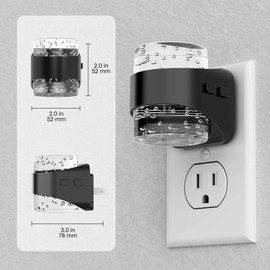 Briignite LED Night Light Plug into Wall[2 Pack] - Dimmable Night Light with Bubble Design 3000K/4000K/5000K & 3 Brightness Levels for Baby Nursery, Hallway, Bathroom, Kids Room, 3CCT