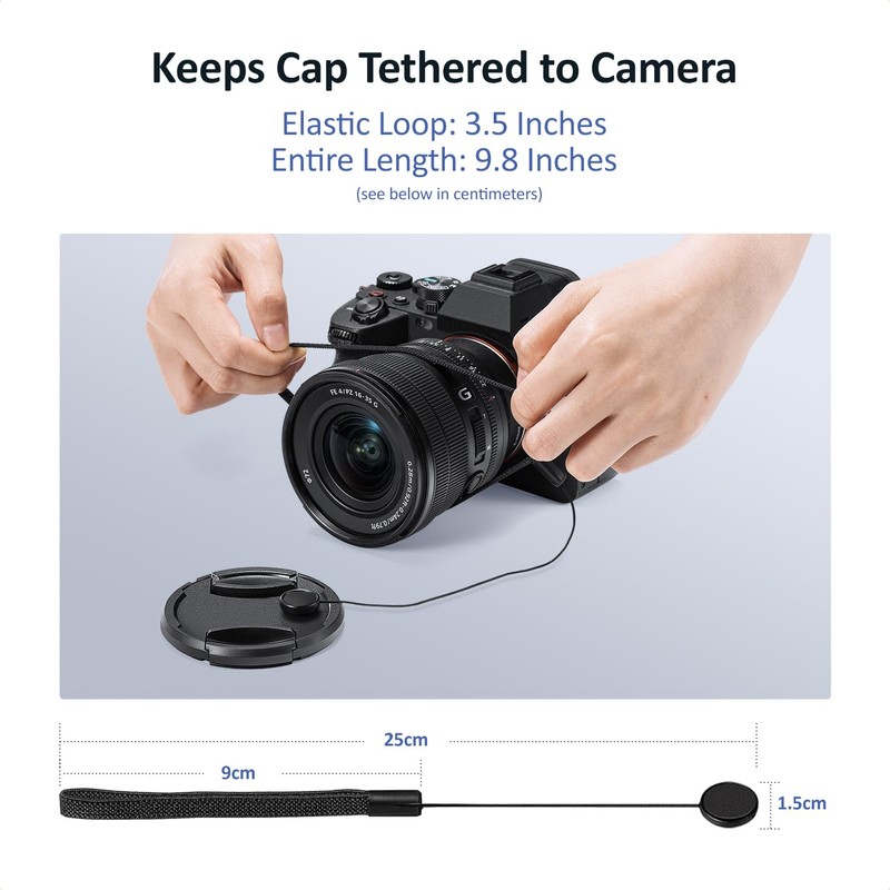 Lens Cap Compatible with Nikon P1100 (Includes Cap Holder)