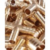 5/8" X 1/4" X 5/8" Brab Reducing Tee Brass Barb