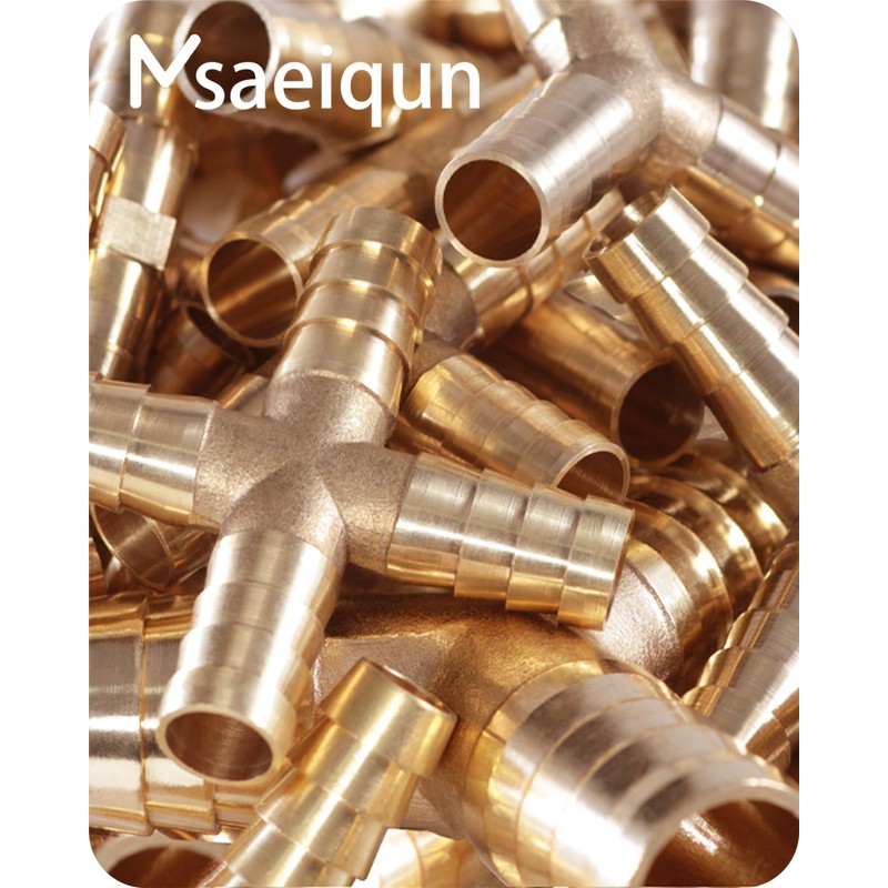 5/8" X 1/4" X 5/8" Brab Reducing Tee Brass Barb