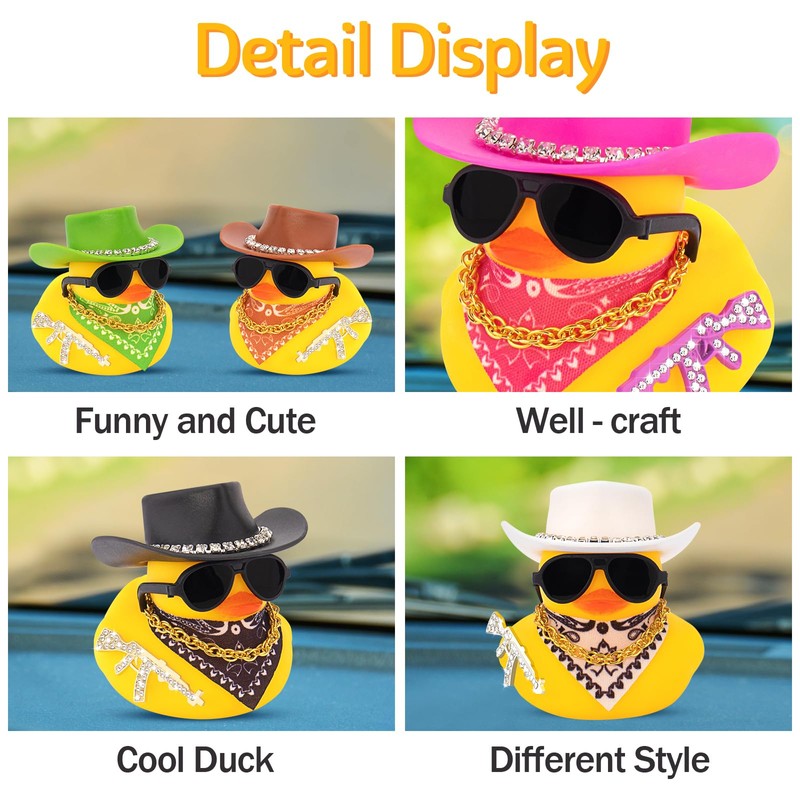 wonuu Rubber Duck Car Ornaments Duck Car Dashboard Decorations for