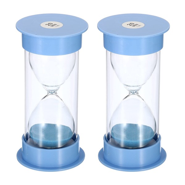 PATIKIL 20 Minute Sand Timer, 2Pcs 5.26 x 2.53inch Small