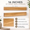 16 Inch Acacia Wood Magnetic Knife Holder for Wall, Strong