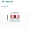 12Packs 5g Frosted Glass Jars with Rose Gold Caps and
