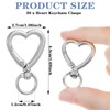 30Pcs Heart Shape Keychains Metal Spring Key Chain Sturdy Heart