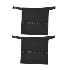 OATIPHO 8 pcs Hair Stylist Waist Apron with Adjustable Belt Black Half Body Hairdressing Tool Holder Lightweight Portable Hair Tool Bag for Salon Professionals