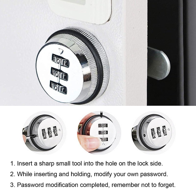 Pack of 2 Cam Lock, Password Drawer Lock, Digit Code