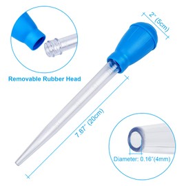 WEAVERBIRD Manual Fish Tank Water Changer Aquarium Dropper, 30ml Aquarium Clean Pipette Dropper, Fish Tank Cleaning Waste Remover, Aquarium Gravel Cleaning Straw, Blue
