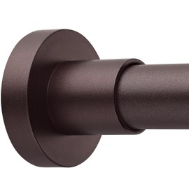 BRIOFOX Shower Curtain Rod Adjustable 18-78 Inch, Stainless Steel Spring Tension Shower Rod No Drilling Non Slip, Bronze