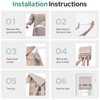 HOMEIDEAS 100% Linen Blackout Sidelight Curtains for Front Door, Side