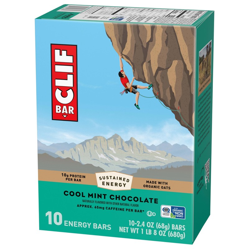 CLIF BAR - Energy Protein Bars - Cool Mint Chocolate