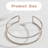 Hebterrka Minimalist Bangle Layered Bangle Bracelet Upper Bangle, silver