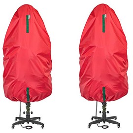 Upright Christmas Tree Storage Bag – For Topiary Trees up to 3 ft Tall – Set of 2 Holiday Tree Covers– For Christmas Trees and Topiary Trees Durable, Lightweight, Easy, Vertical Xmas Storage Bags