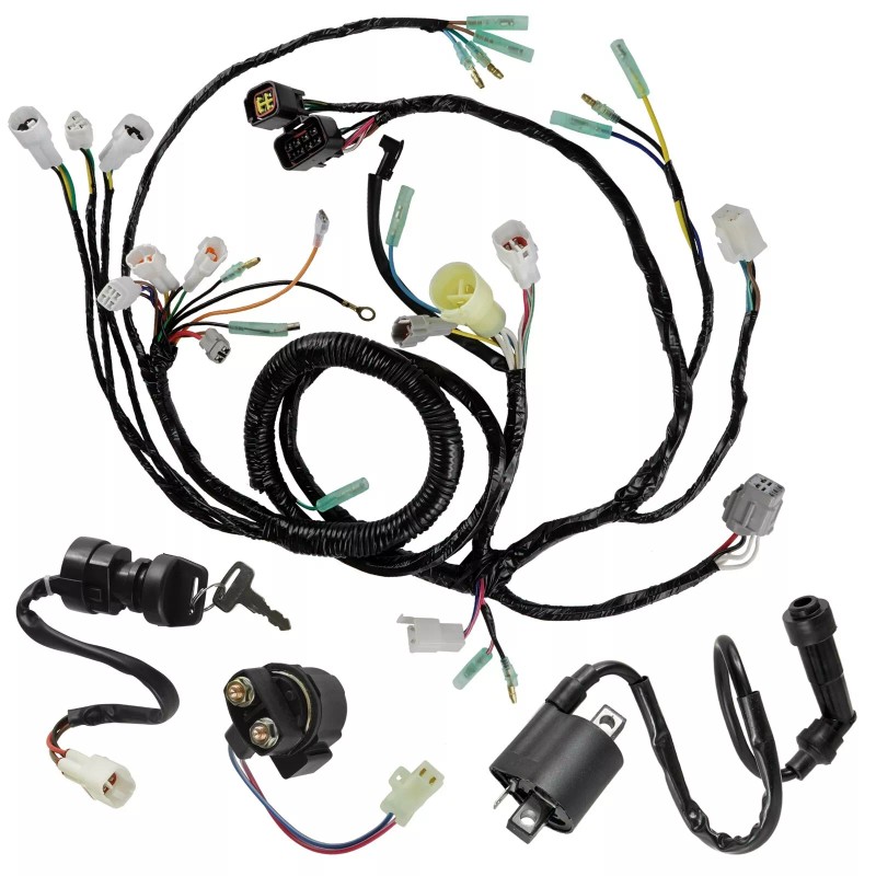 Caltric Wire Harness /Starter/ Ignition Key Switch, Coil Yamaha Warrior
