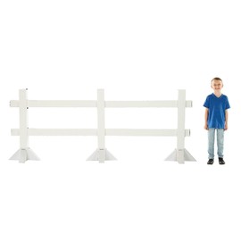White Split Rail Fence Life-Size Cardboard Stand-Up