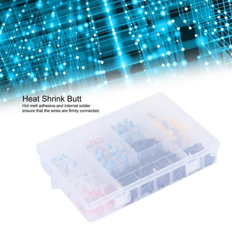 500pcs Heat Shrink Tube Butt Connectors Set Solder Seal Electrical