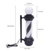 ZHFEISY Barber Pole LED Light, 26.8inch Black White Traditional Barber