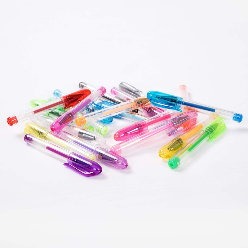Minago Mini Gel Pens 20 Glitter Colouring Pens for Kids