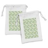 Ambesonne Gardening Fabric Pouch Set of 2, Buttercup Flowers Field