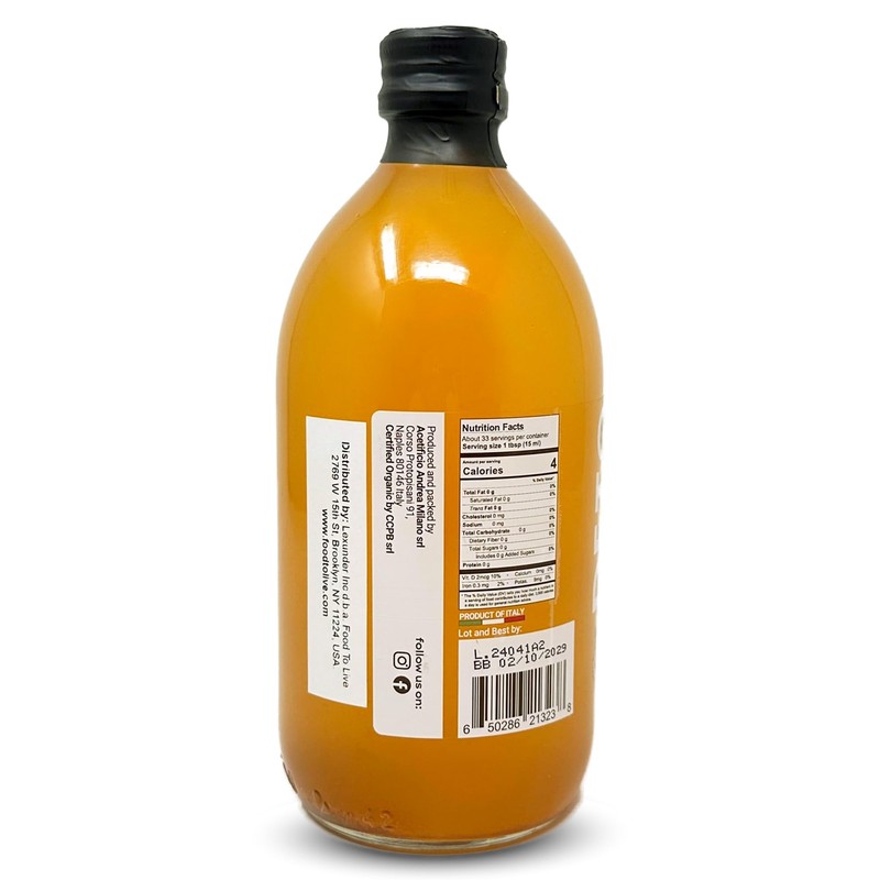 Andrea Milano Organic Apple Cider Vinegar – Raw Italian Natural