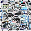 Pack of 50 Police Cars Stickers Pack Police Cars Sticker
