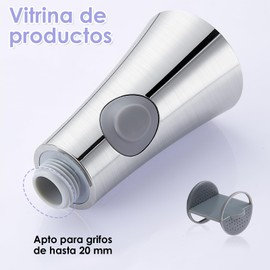 Grifo de Fregadero de Cocina 1/2" ABS, Tirar hacia Abajo, Reemplazo de Ducha, Plástico de Alta Resistencia, Imitación Acero, Diseño Elegante y Funcional