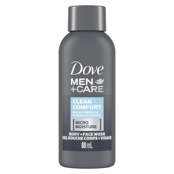 Dove Men + Care Hydrating Clean Comfort Pack of 24 Body and Face Wash with 24-Hour Nourishing Micromoisture Technology Body Wash for Men, 3 oz