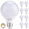 GIOVAR 8-Pack LED Bathroom Light Bulbs, 4000K Natural White Night