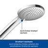 Duravit Universal Shower Head with 3 Jet Types (Rain, Intense