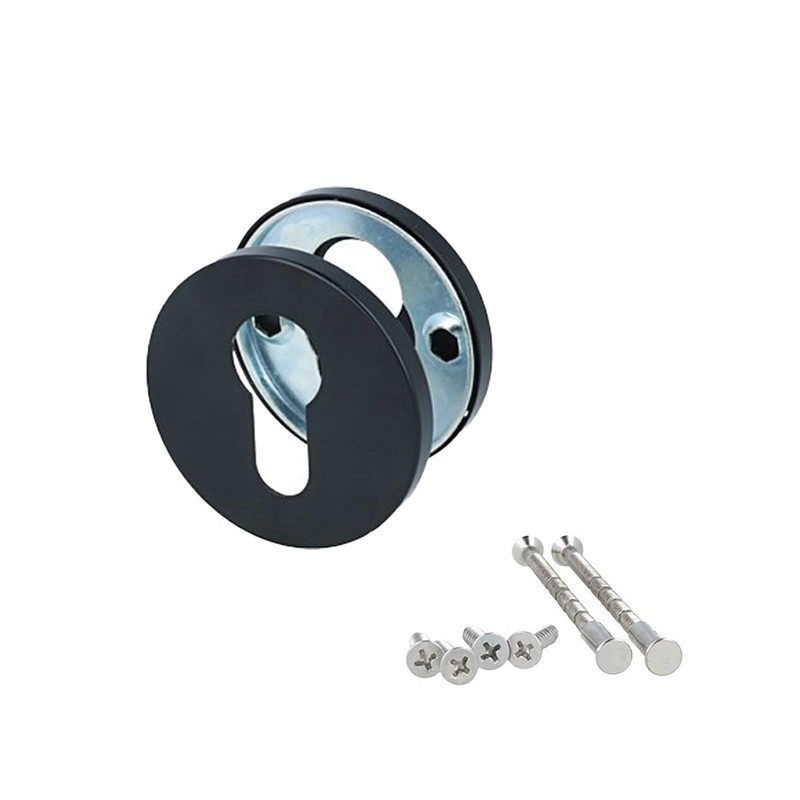MS Beschläge Key Escutcheon, Door Rosette Black Made of Stainless