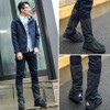 ANZOBEN Waterproof Shoe Cover, Waterproof, Rain, Long, Anti-Slip, Black, Snow,