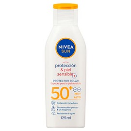 Protector Solar NIVEA SUN FPS 50 Piel Sensible  Sunscreen SPF 50 Sensitive Skin, 125ml                                                                
