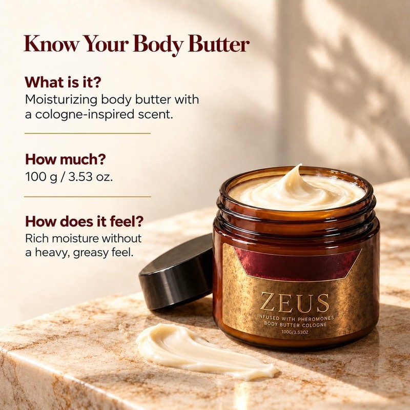 Zeus Body Butter Cologne For Men, Kingsire Body Butter Cologne,