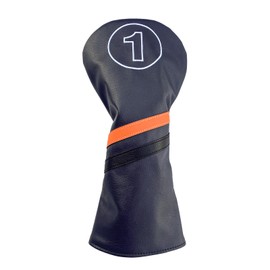 Golf Head Covers Utility Fairway Wood Driver 460cc 440cc Cover FW UT Waterproof Specification Solid Dark (Orange Line) (Navy, DR 1 Piece)