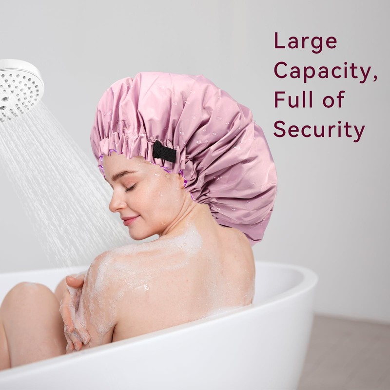 Extra Large Shower Cap,Adjustable Bath Cap,Jumbo Braids Shower Cap,Shower Caps