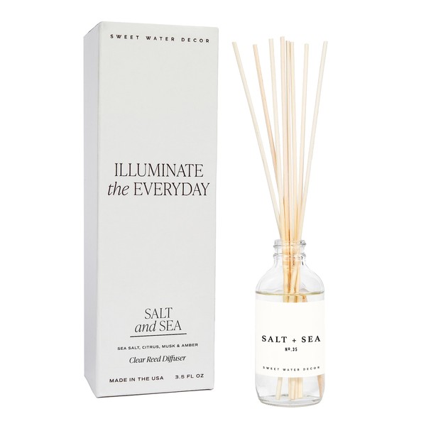 Sweet Water Decor Salt Reed Diffuser Set | Citrus, Sea