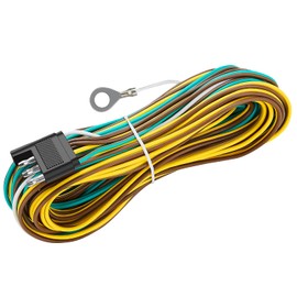 25ft Trailer Wire,Trailer Wiring Harness Kit 4 Flat Extension Connector，4 Pin Flat Wishbond Trailer Wiring 18 Gauge