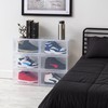 IRIS USA Stackable Shoe Display Box with Flip Up Door,