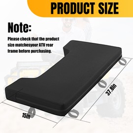 ROYALAY ATV Seats for Passengers, Universal ATV Rack Pad, Four Wheeler Back Rack Seat, Shock Absorption Water-Resistant for Long Rides, Four Wheeler Accessories