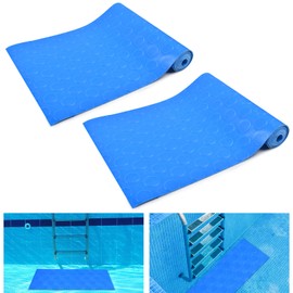 Pack of 2 Swimming Pool Ladder Mat, 23 x 90 cm Pool Ladder Mat, Swimming Pool Ladder Mat, Protective Mat for Pool Ladder, Non-Slip Ladder Mat with Non-Slip Texture, for Steps, Ladders