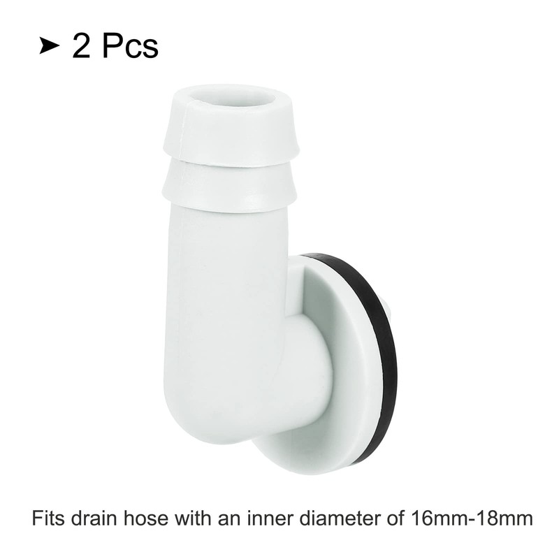 sourcing map Air Conditioner Drain Hose Connector 15mm Tube Elbow