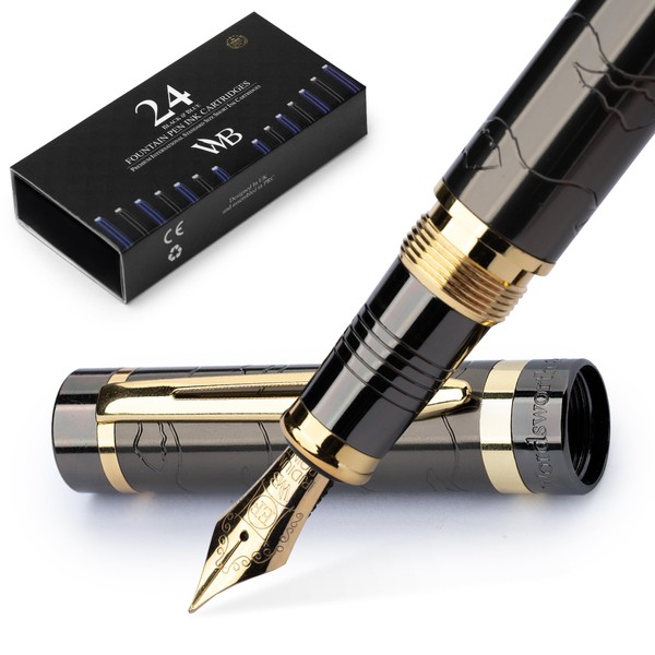 Wordsworth & Black Primori Fountain Pen Set [Gunmetal Gold]; Extra