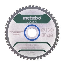 Metabo Saw Blade "Steel Cut/Sandwich Panel - Classic", Blade 190 x 30, Z48 FZ/FA 4° # 628682000