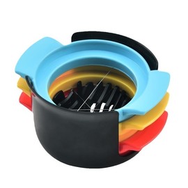 Egg Slicer, 3-In-1 Stainless Wire Egg Slicer, Suitable for Hard Boiled Eggs, Soft Fruit, Cutting out Regular and Beautiful Shapes