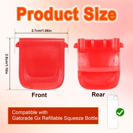2pcs Replacement Lid Clip, Bottle Clasp to Fasten the Lid Bottle Reliable Bottle Mouth Fastener Bottle Buckle Accessories Compatible with Gatorade GX (Red)