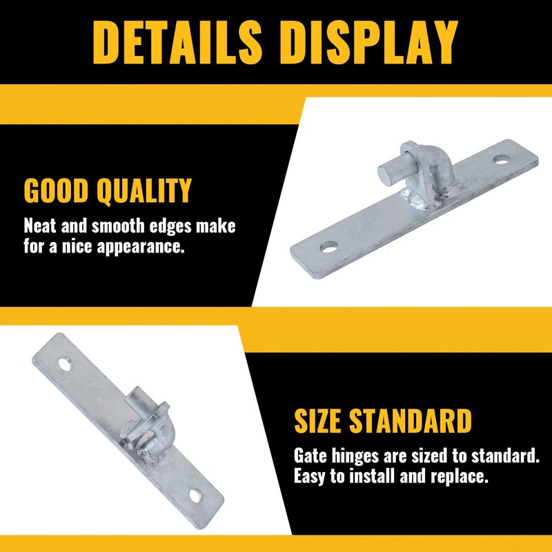 VIVIDA Wall Mount Gate Hinge 4 PCS, Heavy Duty Flat