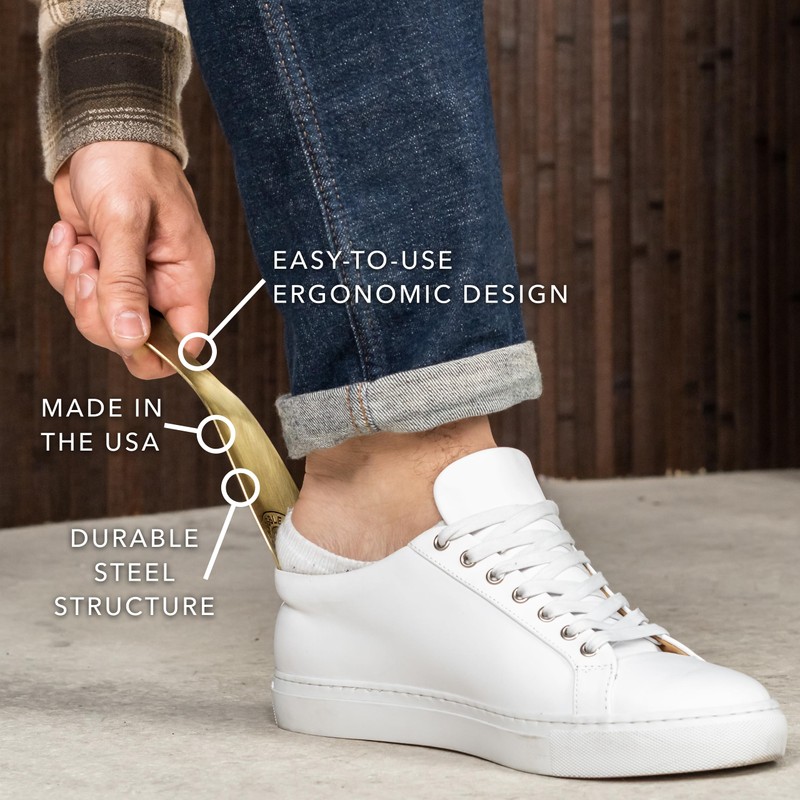 Cobbler's Choice Metal Shoe Horn - Premium Quality - Designed