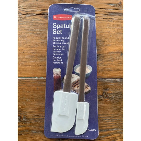 Rubbermaid Vintage SEALED 1976 Rubbermaid Scraper Brown Spatula SET OF