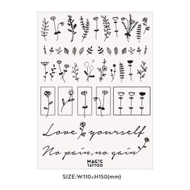 Little flowers (No.L-024)/2 weeks disappearing tattoos, henna tattoos, jagua tattoos, Korean tattoo stickers