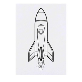 Large 'Space Rocket' Temporary Tattoo (TO00074447)